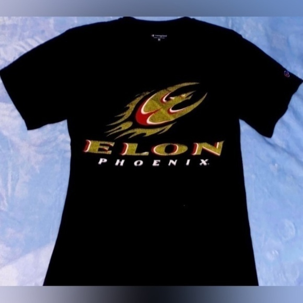Champion Unisex Elon University Tee Shirt Black M